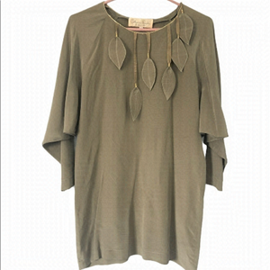 Catherine Regehr Designer Silk Leaf Tunic, S